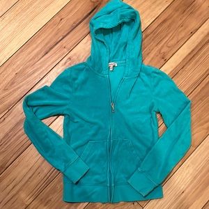 Rare terry vintage Juicy Couture zip up hoodie. Small.